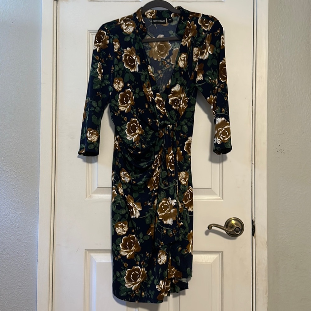 NWOT Floral Wrap Dress